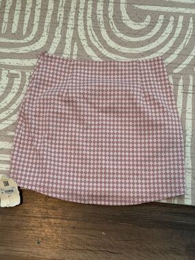 Pink Checker Mini Skirt